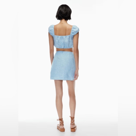 NWT Aritzia Wilfred “ethereal” linen top, chambray buoy blue, size S - Picture 15 of 15